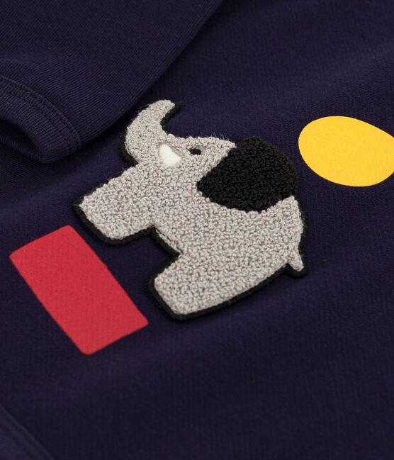 Felpa in cotone con elefante stampato neonato SOIR