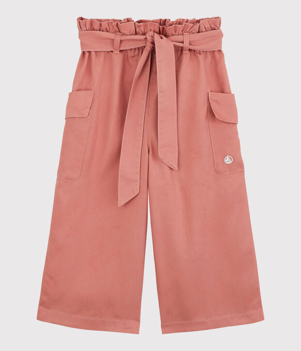Pantaloni bambina in lyocell rosa