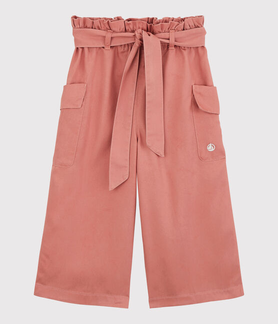 Pantaloni bambina in lyocell rosa PAPAYE