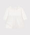 Abito in tubique e tulle neonato bianco MARSHMALLOW/grigio ARGENT