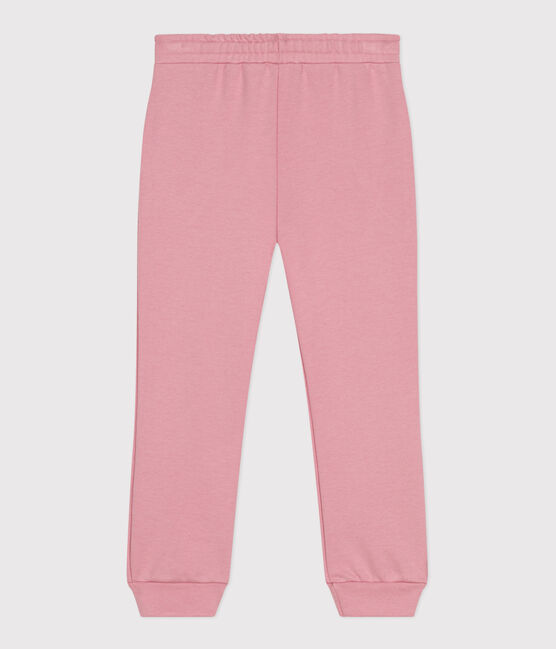 Joggers in cotone tinta unita bambina rosa CHARME