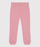 Joggers in cotone tinta unita bambina rosa CHARME