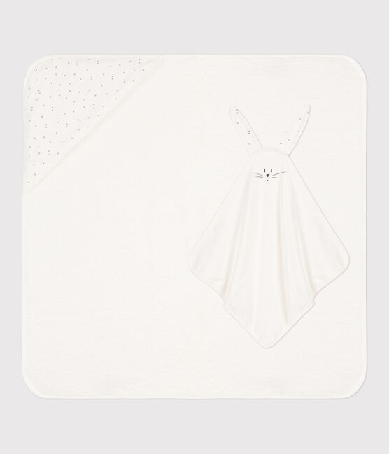 Asciugamano quadrato da bagno e doudou in cotone bianco MARSHMALLOW/grigio GRIS