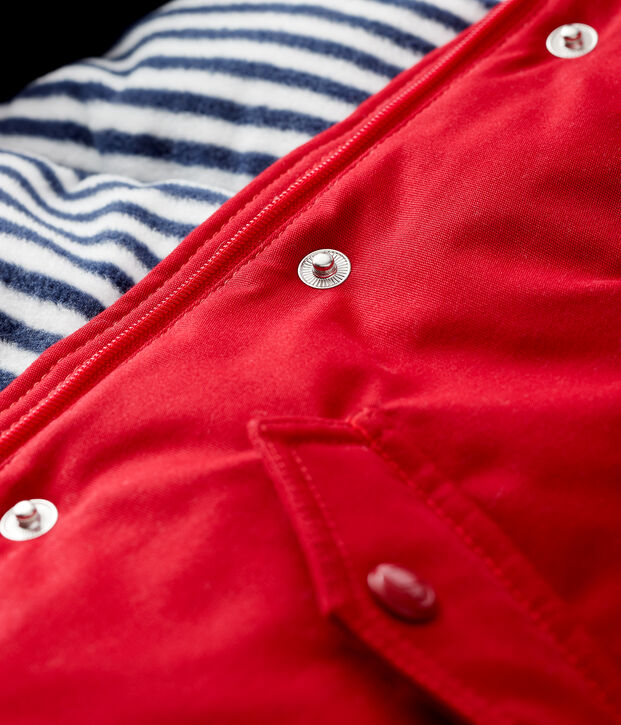 Parka lunghezza midi beb&egrave; maschio rosso