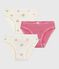 Set di slip in cotone con cuori stampati bambina variante 1