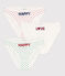 Confezione da 3 slip bambina in cotone variante 1