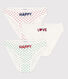 Confezione da 3 slip bambina in cotone