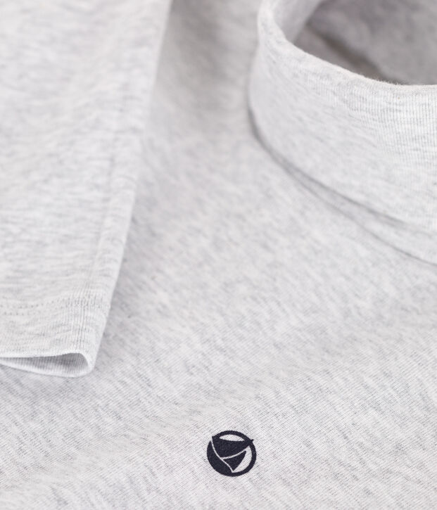 Dolcevita in cotone bambino unisex grigio