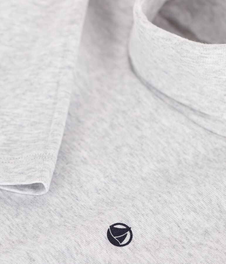 Dolcevita in cotone bambino unisex grigio