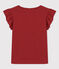 T-shirt a maniche corte in cotone bambina marrone OMBRIE