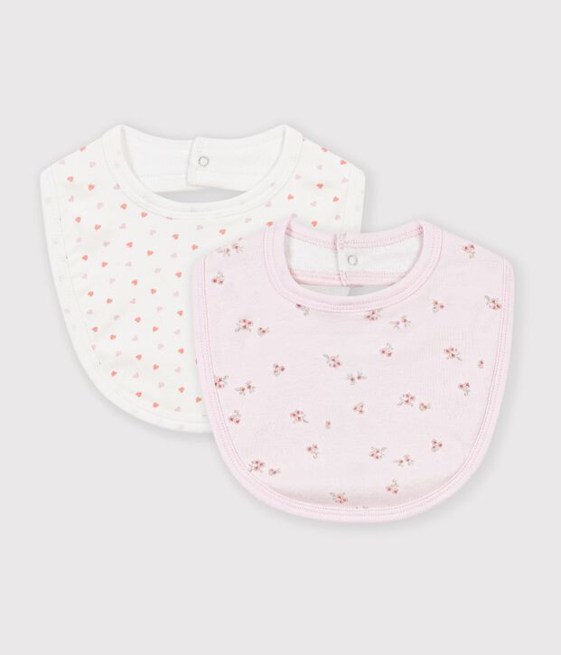 Set di bavaglini in cotone con stampa a fiori neonata multicolore