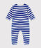 Pigiama di Natale in velluto neonato blu CALVIN/ MARSHMALLOW