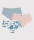 Confezione da 3 shorty a fiori in cotone bambina