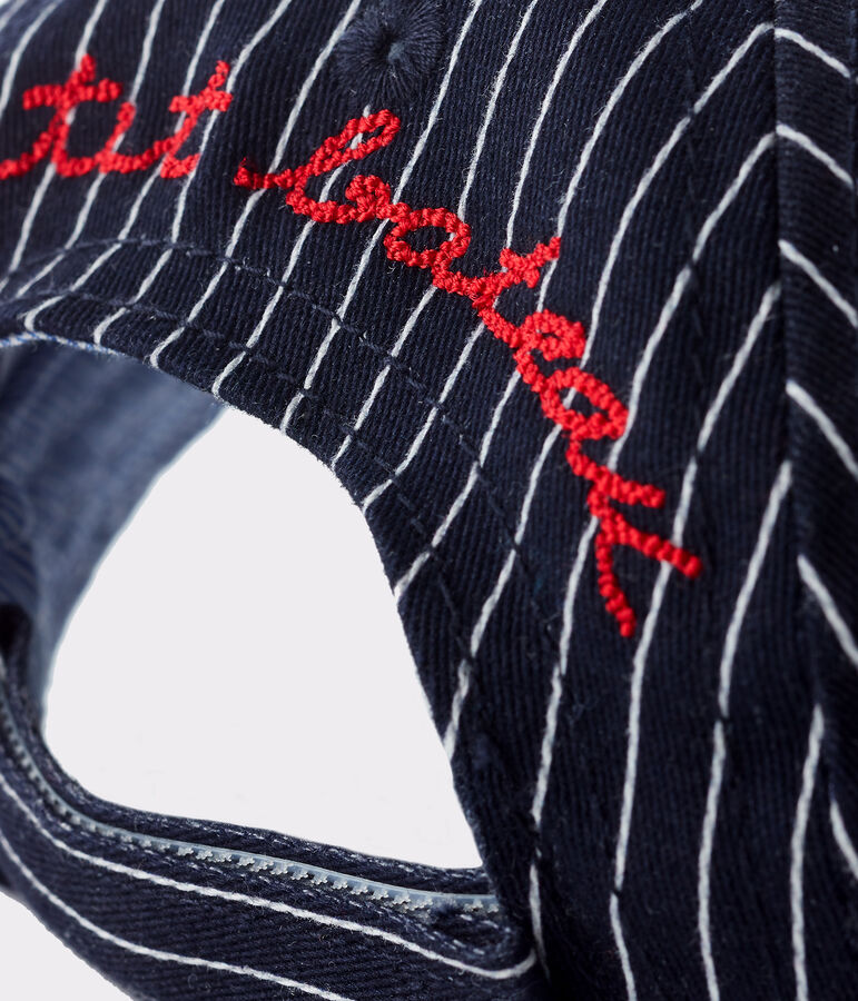 Cappellino beb&egrave; unisex blu/bianco