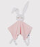 Doudou a costine, il tessuto emblematico di Petit Bateau. rosa CHARME/bianco MARSHMALLOW