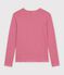 T-shirt a maniche lunghe in cotone a righe donna rosso/bianco