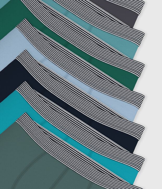 Set di boxer in cotone tinta unita bambino multicolore