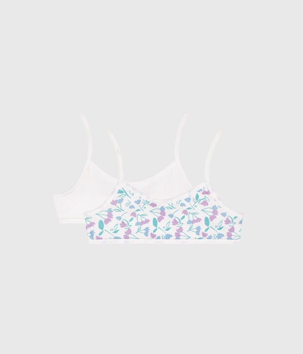 Lot de 2 brassi&egrave;res en coton multicolore