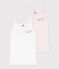 Lot de 2 chemises &agrave; bretelles en coton multicolore