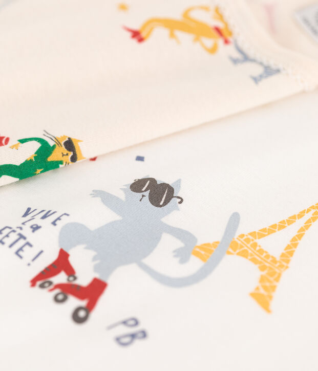 Confezione da 2 T-shirt a maniche lunghe bambina/bambino cotone multicolore