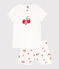 Pigiama corto in cotone con stampa di frutti bambino bianco MARSHMALLOW/bianco MULTICO