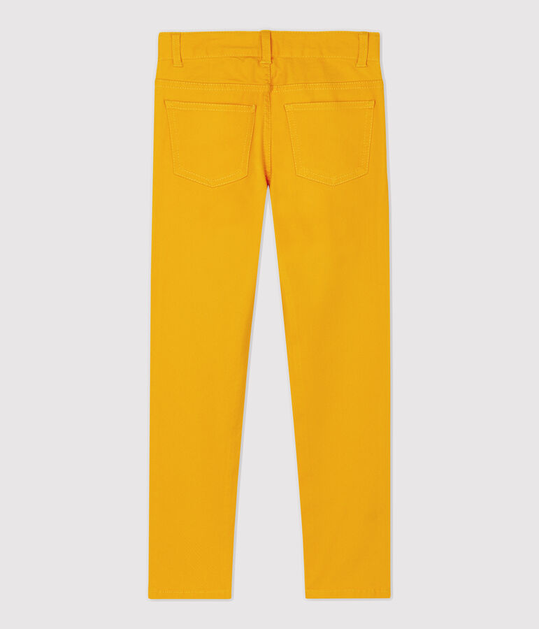Pantaloni slim bambino in serge giallo BOUDOR