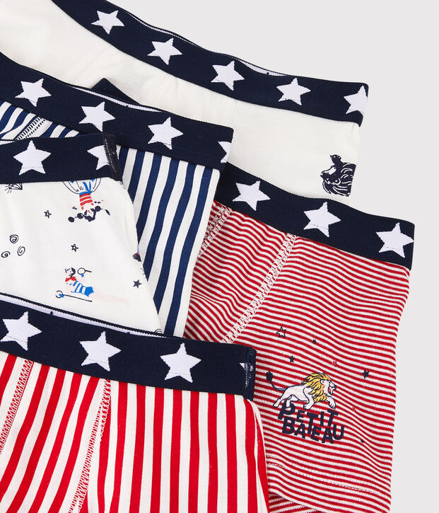 Confezione da 5 boxer fantasia feste da bambino multicolore