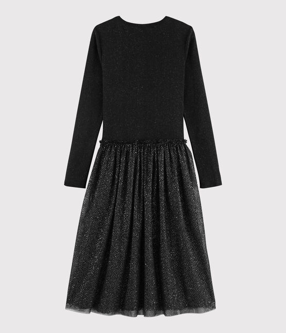 Abito in doppio tessuto tulle Donna nero BLACK/giallo OR