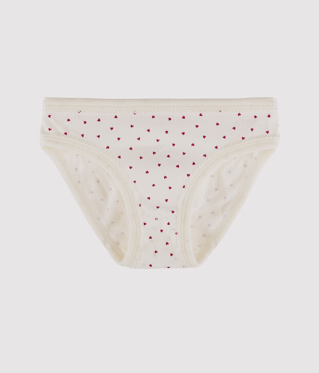 Slip bambina bianco/rosso