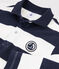 Polo a manica lunga bambino blu SMOKING/bianco MARSHMALLOW