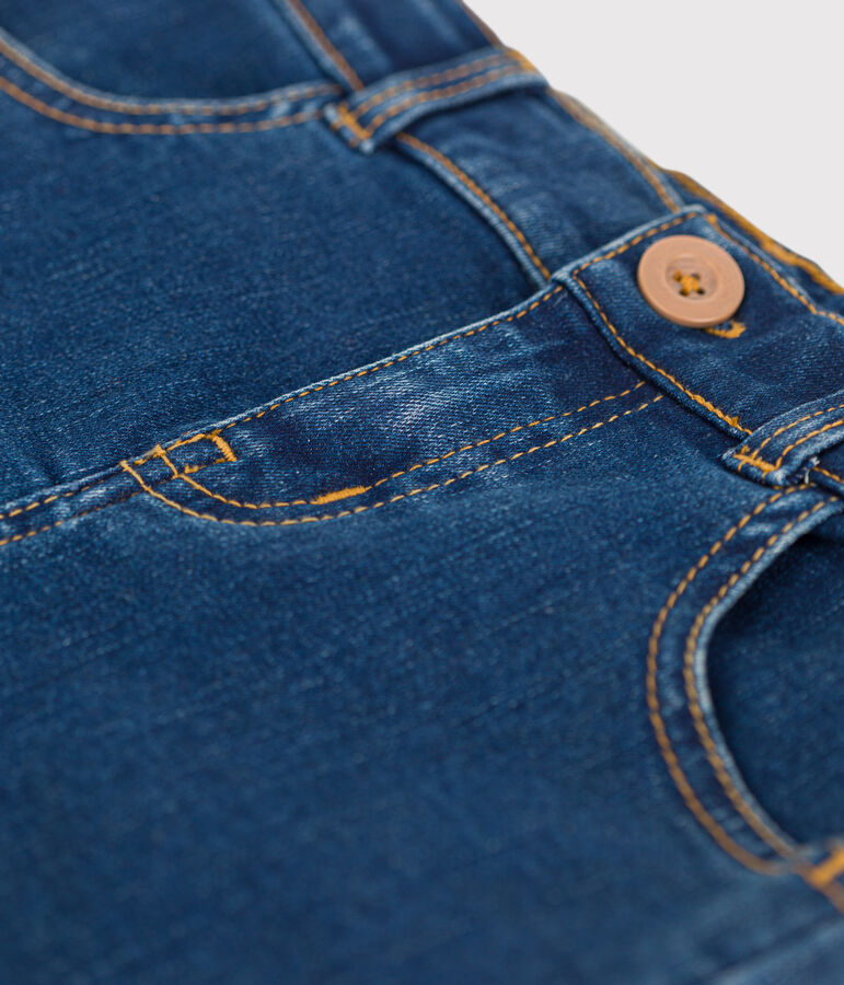 Gonna dritta in denim bambina blu