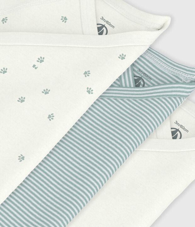 Set di body incrociati a maniche corte in cotone fantasia neonato multicolore