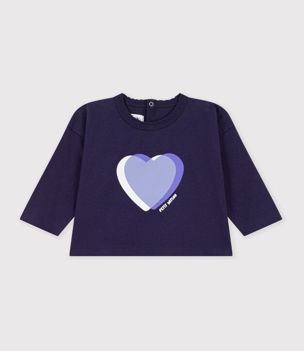 T-shirt a maniche lunghe in cotone tinta unita neonato SOIR