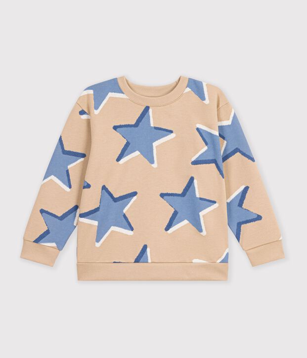 Felpa in cotone con stelle stampate bambino multicolore/blu/multicolore