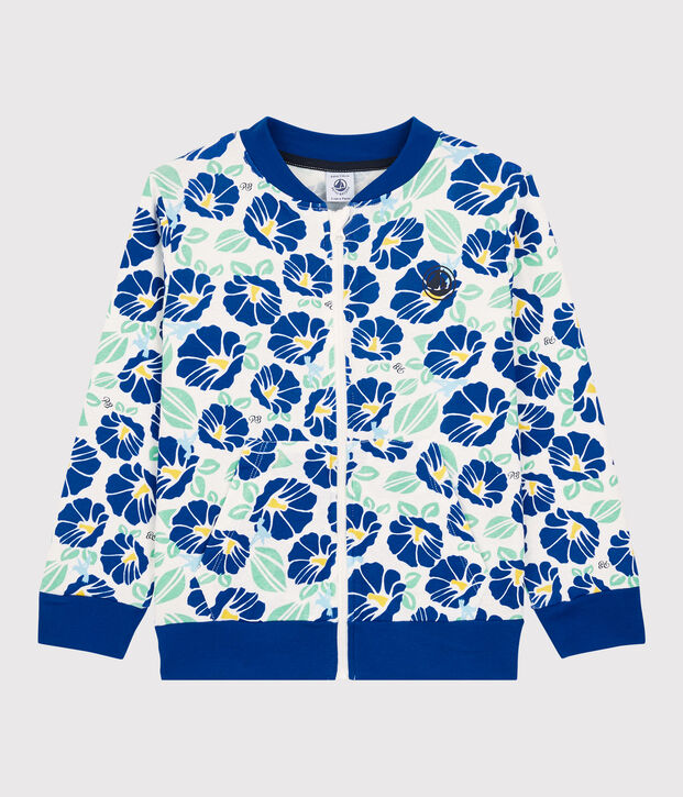 Cardigan in cotone bambino bianco/multicolore