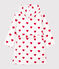 Accappatoio bambino unisex in spugna motivo cuore bianco MARSHMALLOW/rosso TERKUIT