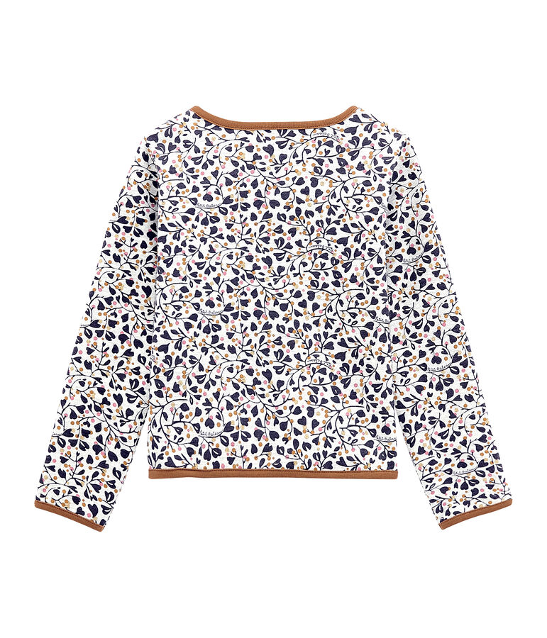 Cardigan per bambina grigio BELUGA/bianco MULTICO