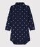Body manica lunga e dolcevita bebè unisex blu SMOKING/bianco MARSHMALLOW