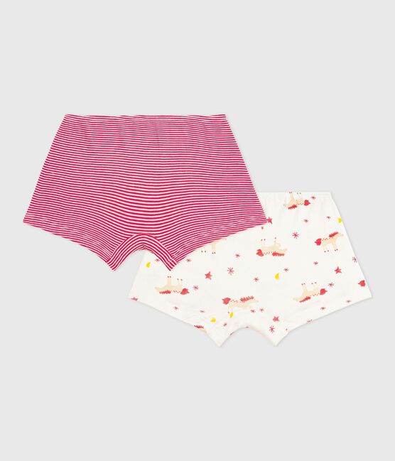 Set di shorty in cotone con stampa di cavalli bambina variante 1