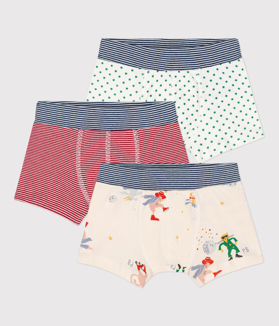 Confezione da 3 boxer bambino in cotone, di cui uno fosforescente variante 1