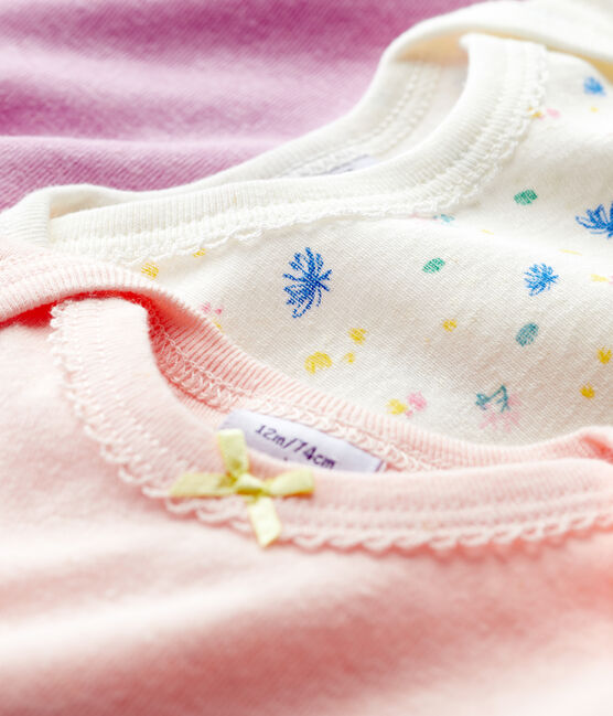 Confezione da 3 body manica corta primaverile bebè in cotone e lino variante 1