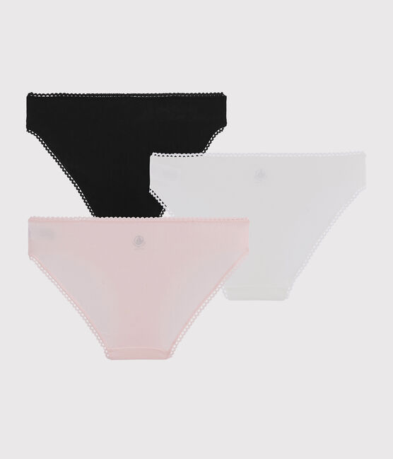 Confezione da 3 slip in cotone elastan Donna variante 1