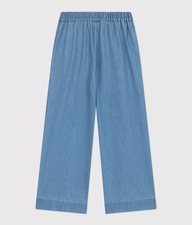 Pantaloni in denim bambina blu