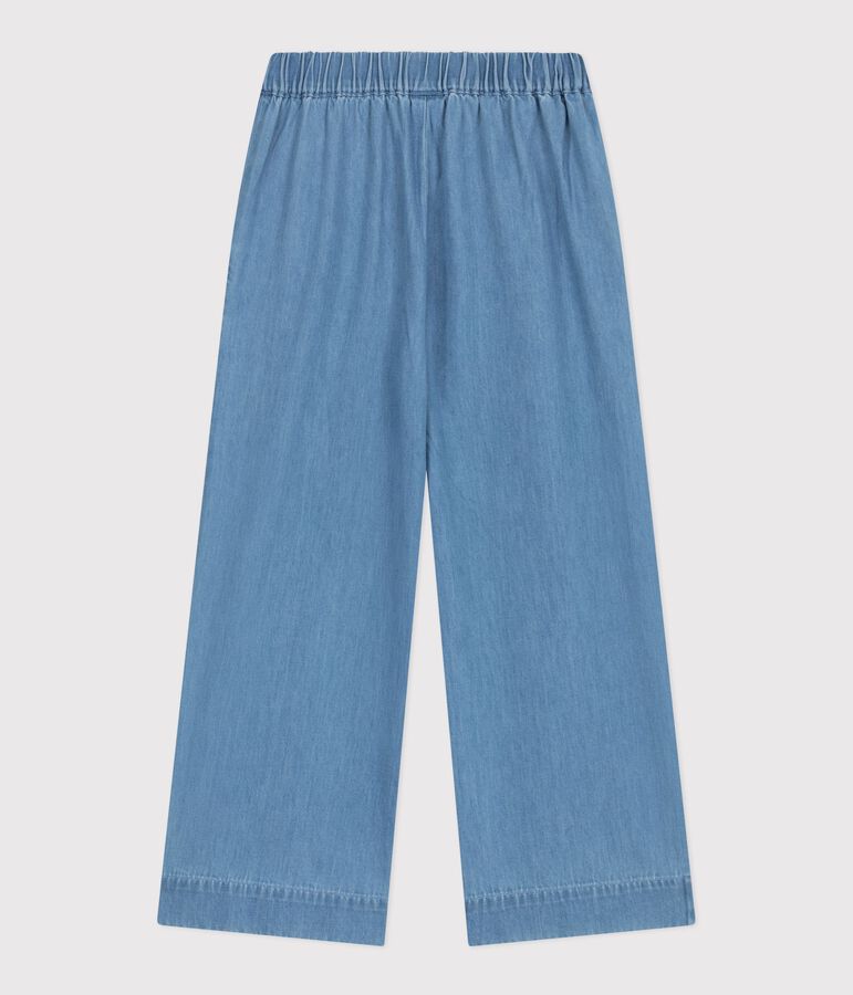 Pantaloni in denim bambina blu