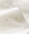 Tutina lunga bebè a costine in ovatta bianco MARSHMALLOW/grigio SOURICEAU CN