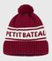 Cuffietta in maglia foderata in pile Petit Bateau bambino rosso AMARANTE/ MARSHMALLOW