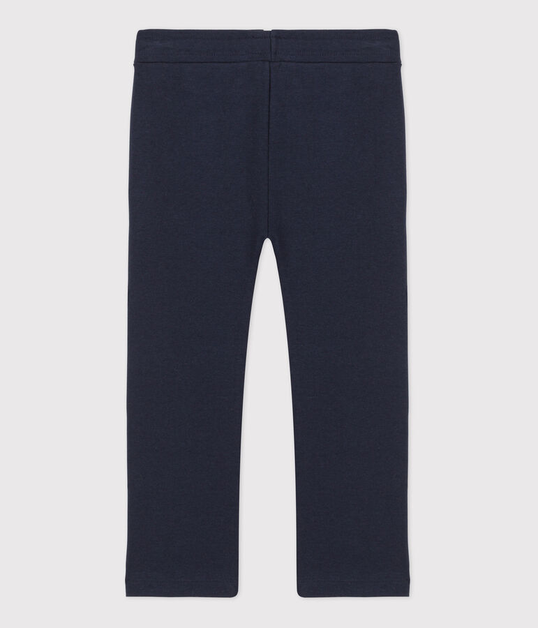 Pantaloni in cotone bambina blu SMOKING
