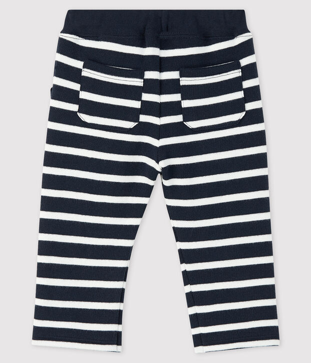 Pantalone a righe marinare beb&egrave; maschietto blu/bianco
