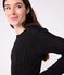T-shirt L'Iconique a maniche lunghe in cotone traforato donna nero BLACK