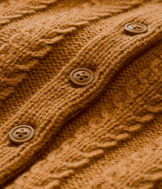 Cardigan in tricot lana e cotone per bebé unisex marrone BRINDILLE
